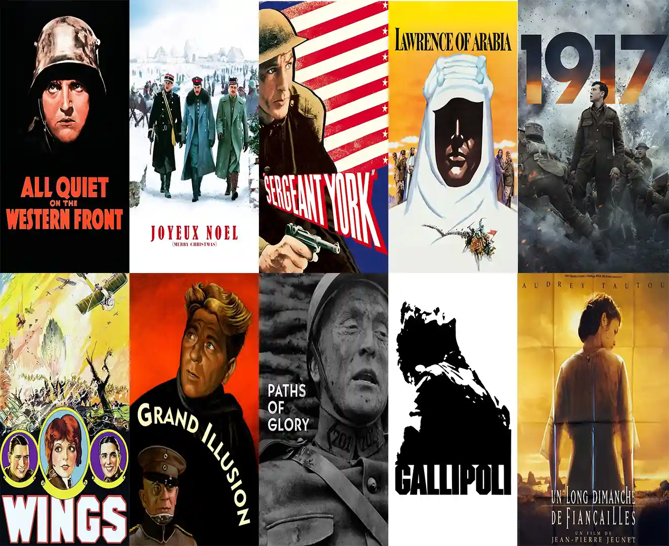 10 فیلم برتر جنگ جهانی اول از تاریخ سینمای جهان سینمای جنگ جهانی اول