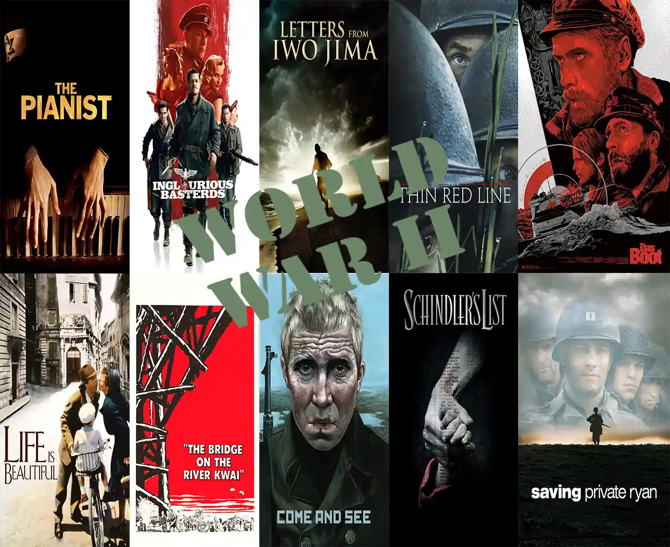 10 فیلم برتر جنگ جهانی دوم از تاریخ سینمای جهان سینمای جنگ جهانی دوم